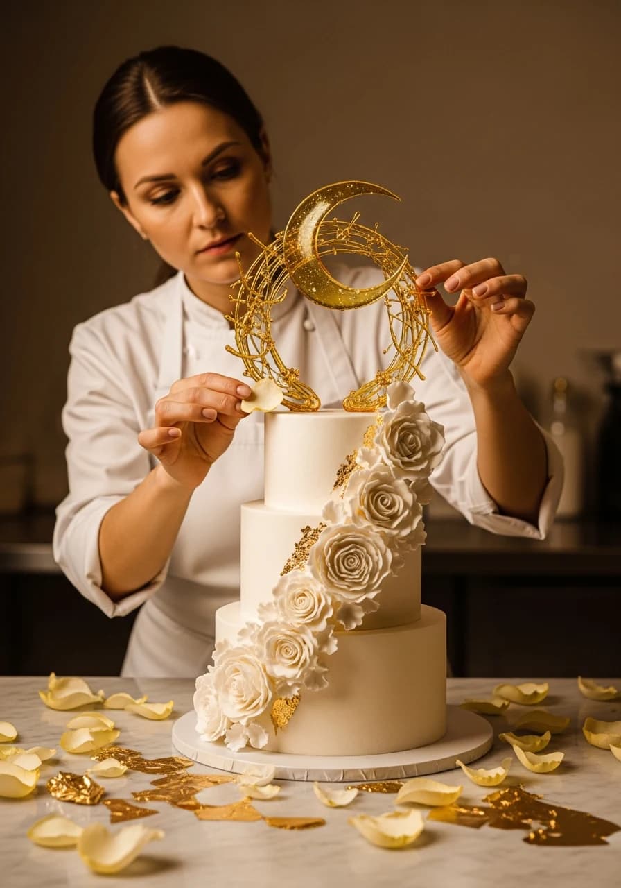 Celestial Arch Wedding Cake